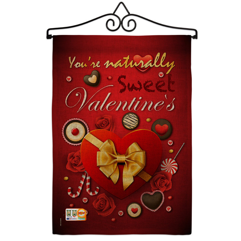 Double Sided 18.5'' H x 13'' W Polyester Valentine's Day Garden Flag