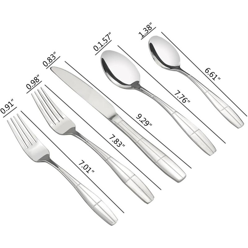 Ensemble de couverts en acier inoxydable Latitude Run® Nickisha - Service pour 16