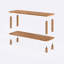 Austin Modern Solid Wood Rectangular Coffee Table with Storage Shelf – Sleek & Versatile-1140440516