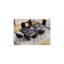 Luxurious Black Marble Dining Set - Mdf Elegance, Modern Style, Perfect For Dining & Work