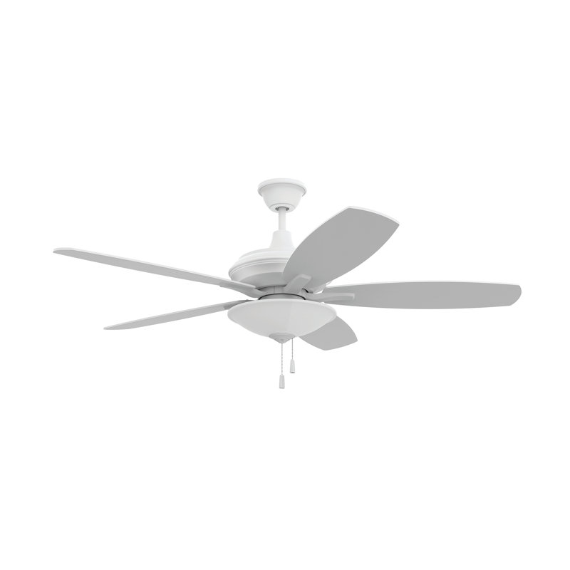 Ventilateur de plafond 52 po à 5 pales standard avec chaîne de traction et ensemble d'éclairage inclus Sabb 52 po