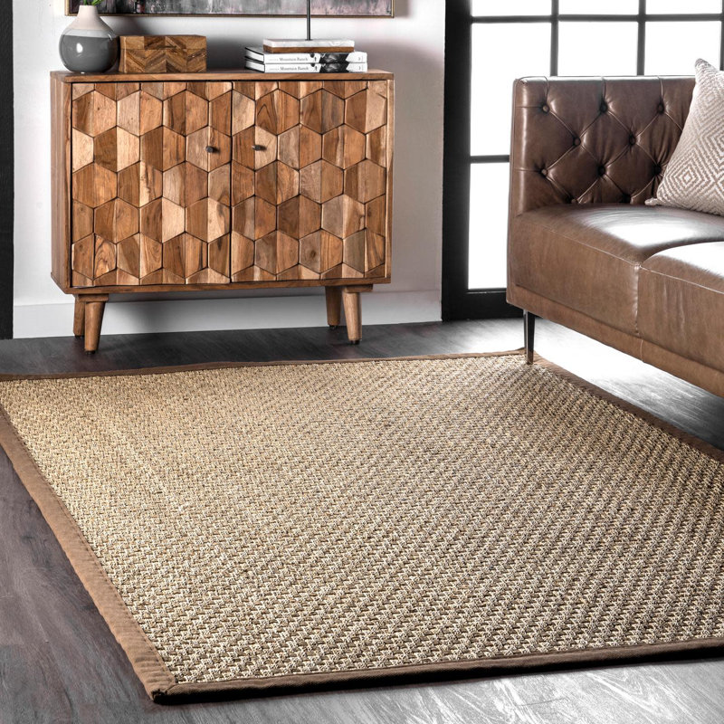 Tapis intérieur / extérieur brun clair Bengr, Tapis de couloir 2 pi 6 po x 6 pi
