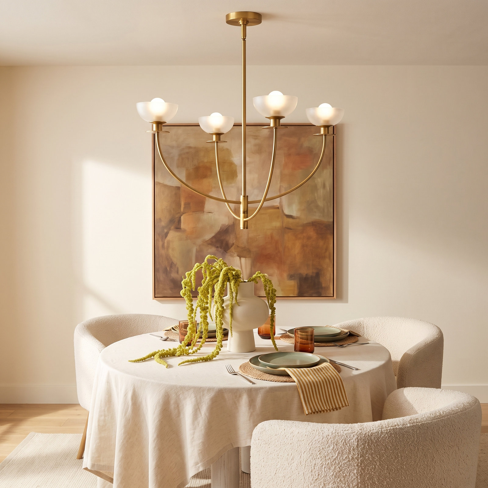 Blakehurst 4 - Light Chandelier, Brushed Gold