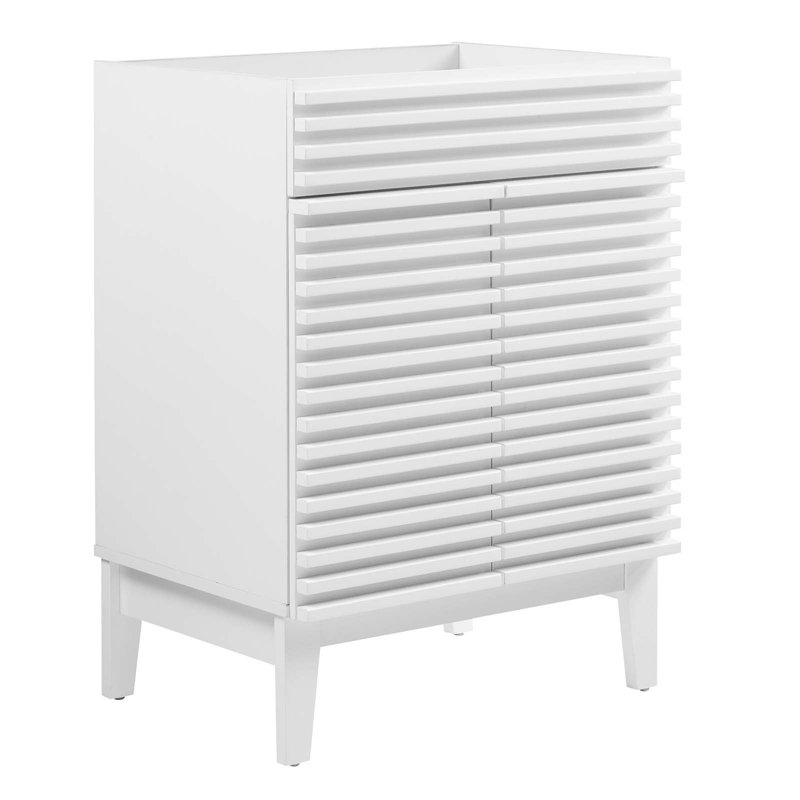 Base de meuble-lavabo simple 23,5 po Render, Blanc