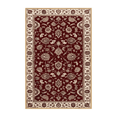 Tapis brun Tabriz lavable à la machine
