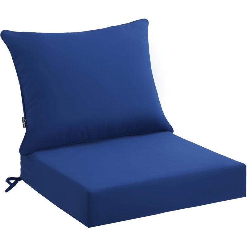 Outdoor Seat Cushion Set 24 x 24 x 4 Inch, Waterproof & Fade Resistant Patio Furniture Cushions