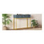 Console pour table d'entrée, console moderne élégante avec rangement, console étroite avec deux tiroirs à rayures pour le salon, gris-1022184803