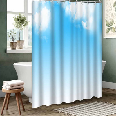 Clear Waterproof Shower Curtain,Shower Curtains for Bathroom with 12 Hooks