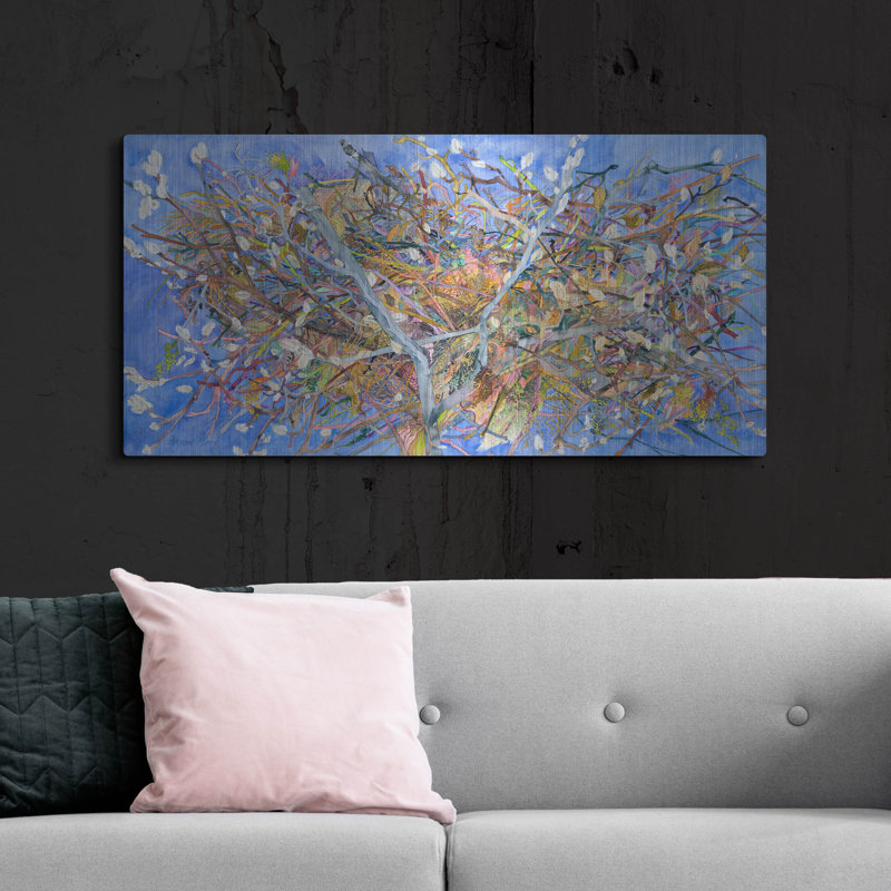 «Nest II» par Sharon Pitts Latitude Run®, art mural en métal, 48 po x 24 po, H 24 po x l 48 po