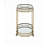 Lacole Mirrior & Champagne Finish Serving Cart