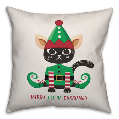  Housse de coussin Merry Elfin Christmas