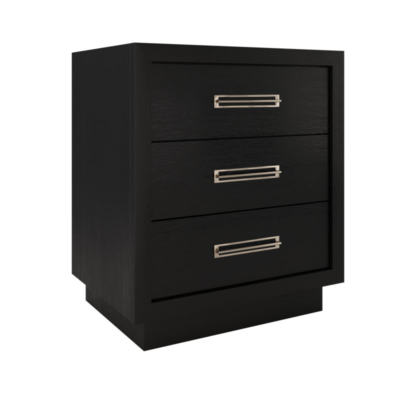 Avalon Three-Drawer Single Bath Vanity, 30", Classic Black, Satin Nickel