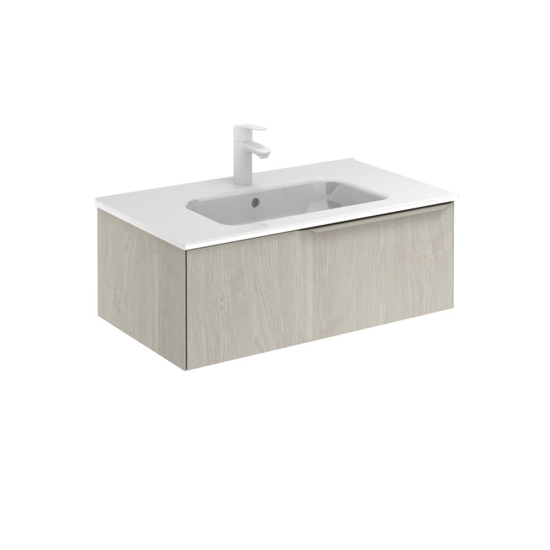 Ensemble de meuble-lavabo simple 32 po, Chêne blanc