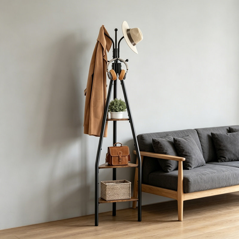 Freestanding 6 - Hook Coat Rack