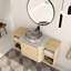 Ensemble de meuble-lavabo simple 48 po avec plateau en pierre reconstituée Eaton-2044320610-2044320611