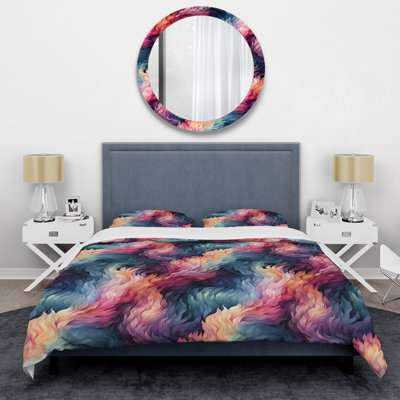 Ensemble de housse de couette bleu et mauve Celestial Dreams