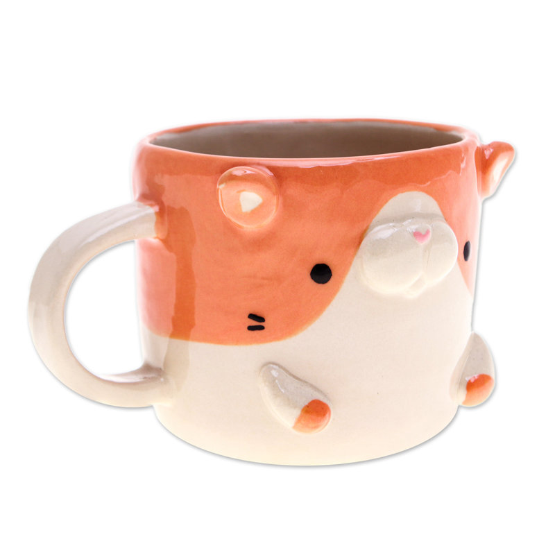 Trinx Handmade Cat Morning Ceramic Mug