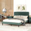 Lit plateforme en tissu d'ameublement-511404792