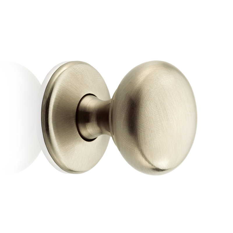 Poignée champignon Mulberry, Nickel brossé, H 1,26 po x l 1,25 po x P 1,25 po