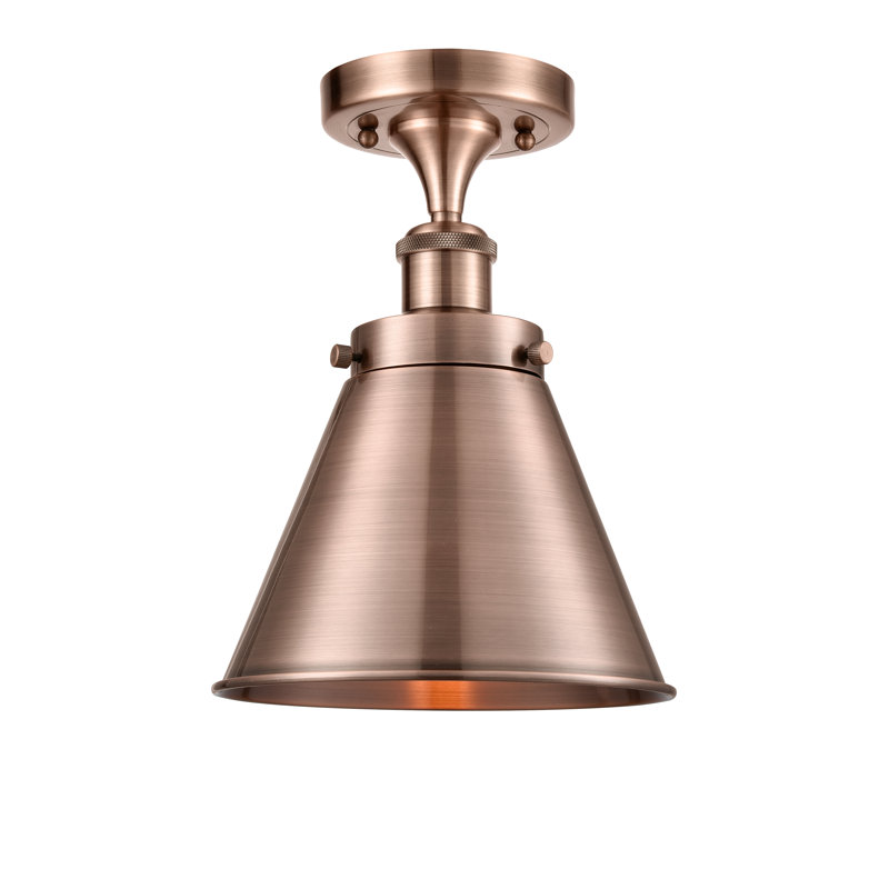 Plafonnier semi-encastré Allare, Cuivre antique, Cuivre antique