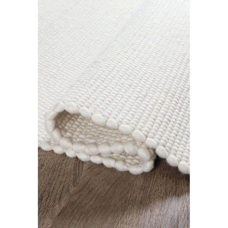 Lanishia Solid Colour Hand Woven Area Rug, Rectangle 140 x 200cm