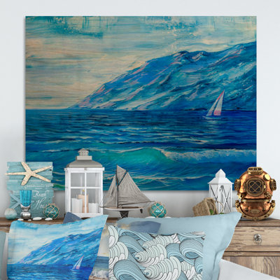 " Morning Sunlight On The Sea Waves II " Painting Print