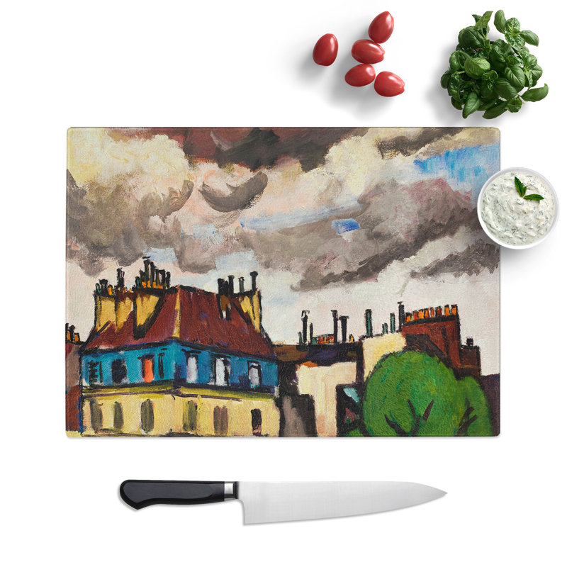 Rooftops and Clouds in Paris by Henry Lyman Sayen Chopping Board, 0.4cm H x 28.5cm W x 39cm L