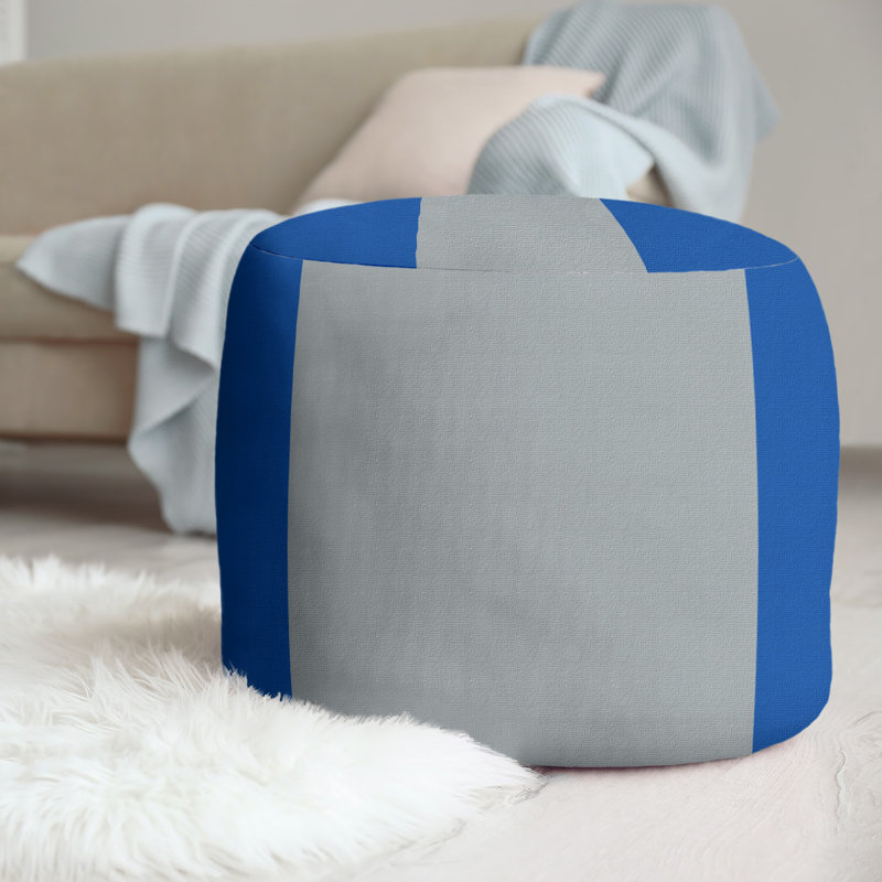 Repose-pieds repose-pieds rond 20,5", Saint-Louis, Bleu royal / gris / bleu royal