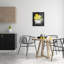 «Hello Sunshine Lemons in Teacup», art mural encadré sur toile flottante noire par ND Art-1620826762-1620826765