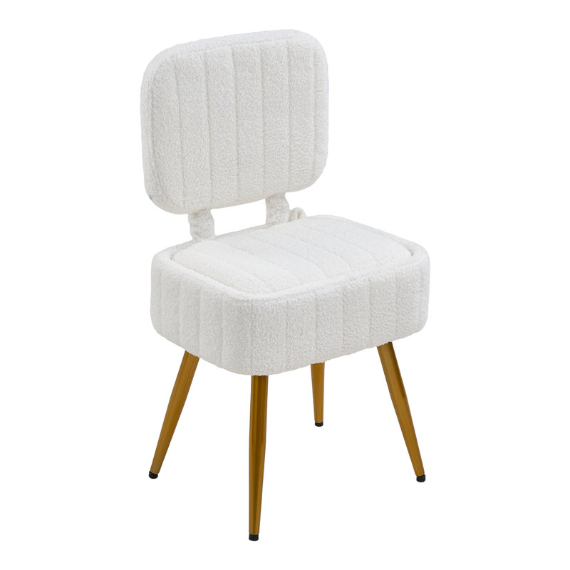 Wood Accent Stool, White