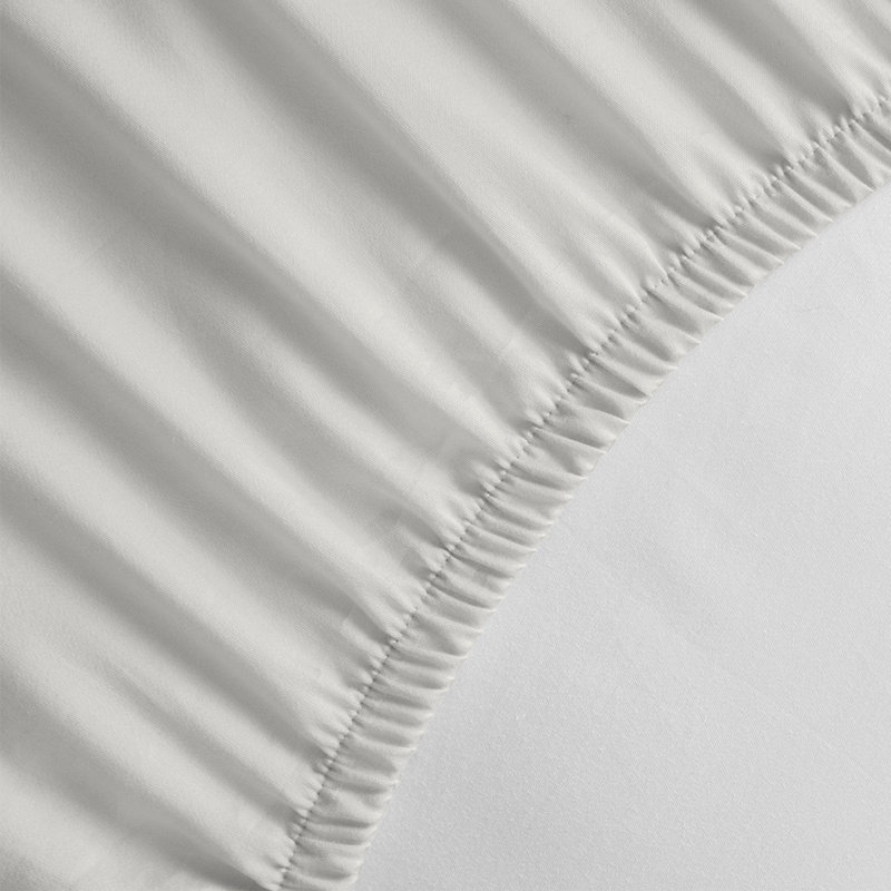 100% Cotton Fitted Sheet, European Kingsize (160 x 200 cm), White