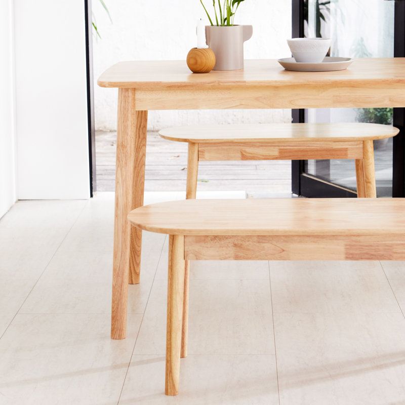 Banc de chambre d'entrée en bois massif Jaiseon, Chêne naturel, H 16,9 po x l 46,9 po x P 15 po