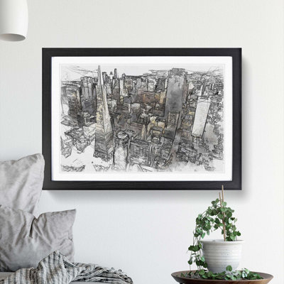 The San Francisco Skyline in Abstract - Framed Print