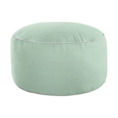 Demi Round Upholstered Outdoor Ottoman with Sunbrella® Cushion