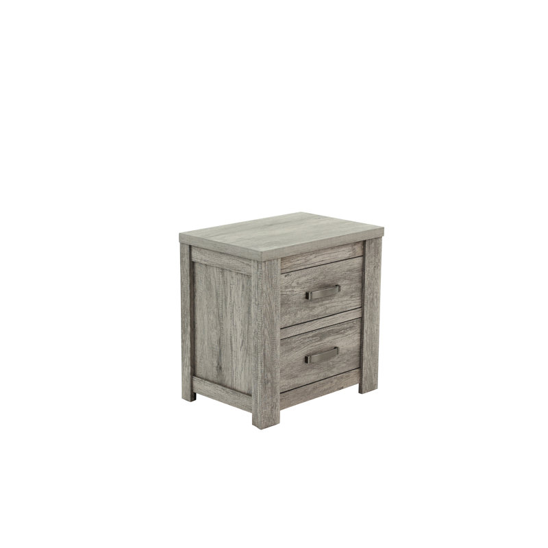 Table de chevet en chêne gris, 23,56 po x 17,01 24,3 po, pièce en bois de qualité