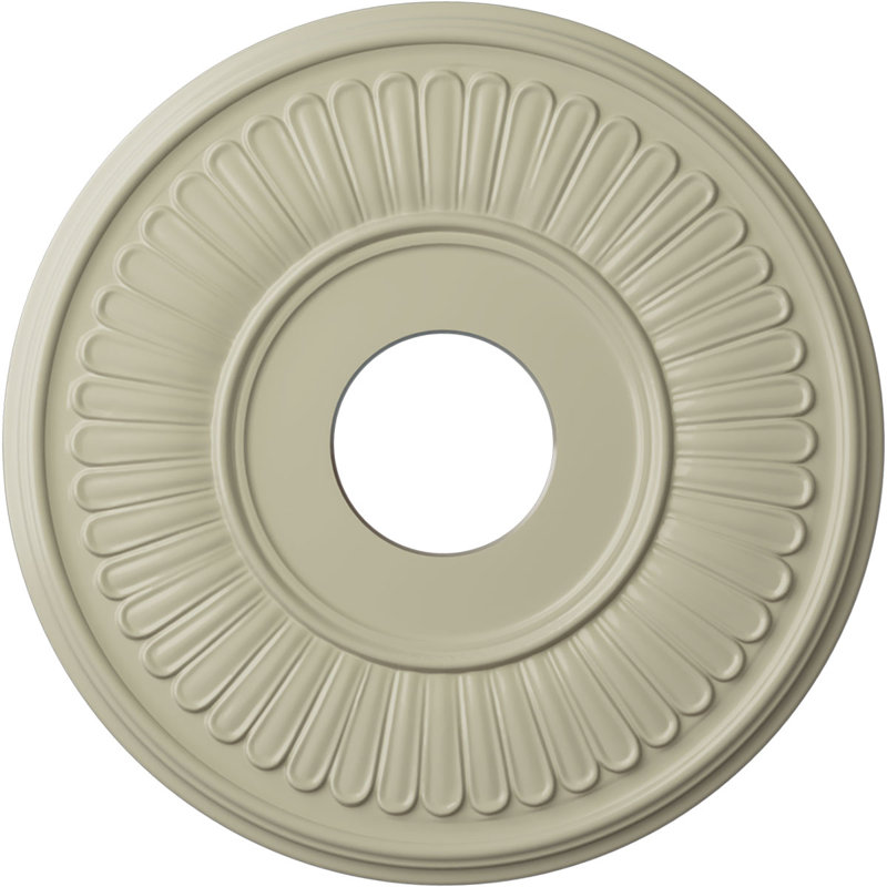 Médaillon de plafond Endurathane Artis, DO 15 3/4 po x P 1 3/8 po (convient aux auvents jusqu'à 6 7/8 po), fini argent peint à la main