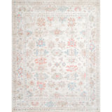 Hand Knotted Wool Area Rug in Cream