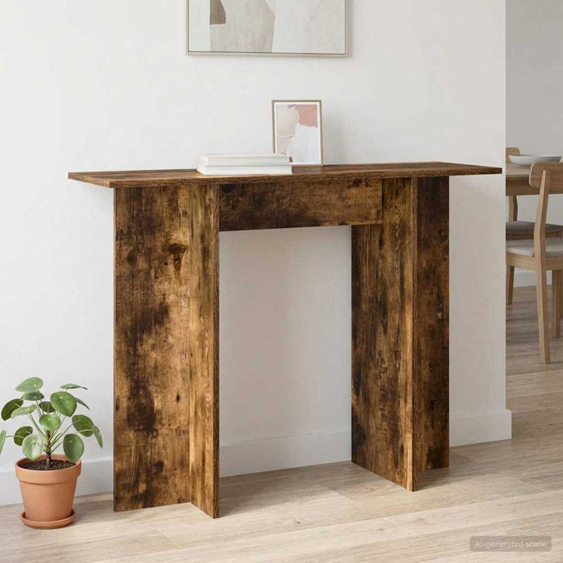 100cm Console Table, Smoked Oak, Smoked Oak, Smoked Oak