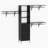 Adjustable Wooden Closet System Up to 96"W with Storage & Drawers-1899014641