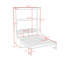 Grand lit escamotable avec coussin-1344137014