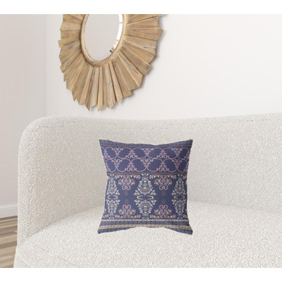 Coussin décoratif 18 po x 18 po à motif floral blanc cassé et orange
