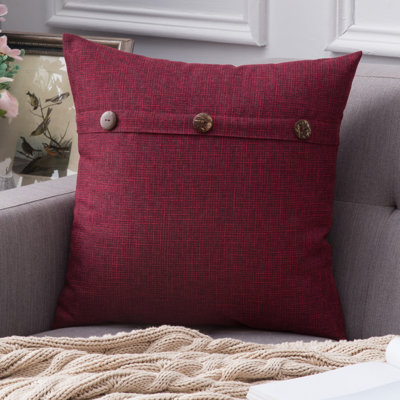 Buttons Reversible Throw Pillow