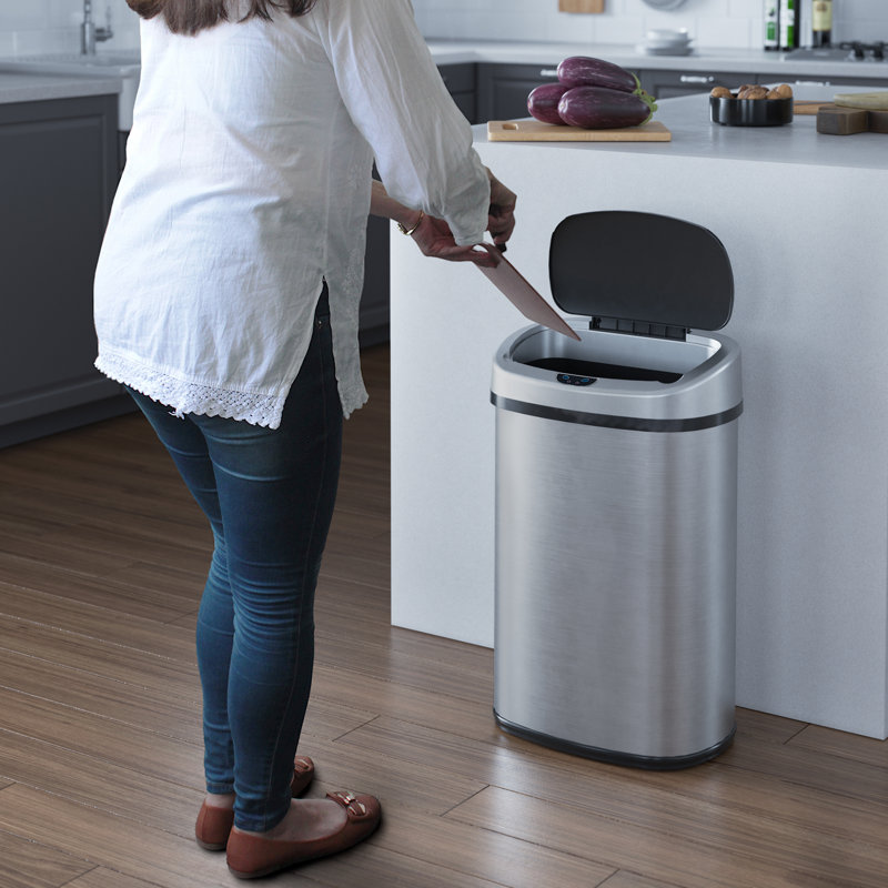 Deodorizer Stainless Steel 13 Gallon Motion Sensor Trash Can