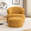 Fauteuil pivotant rembourré en polyester de 33 po de large Armelda-512362722