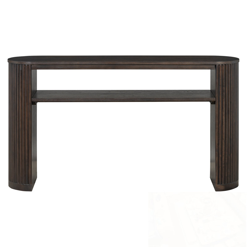 Seifert with Fluted Legs and Open Shelf, Espresso