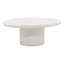 Raul Concrete Terrazzo Coffee Table, White