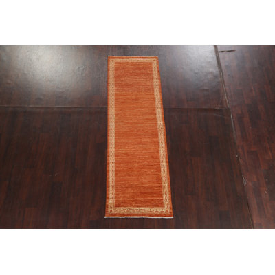 Orange Gabbeh  Oriental Runner Rug 3x8