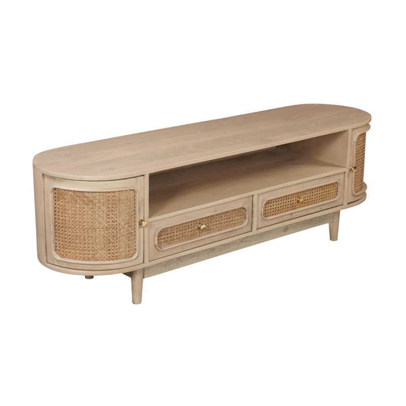 Unfinished TV Stand for TVs up to 50" with Fireplace Included