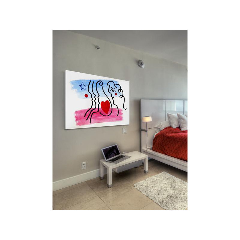 Lovers by Wayne Ensrud - Wrapped Canvas Painting, 30cm H x 45cm W x 3.81cm D