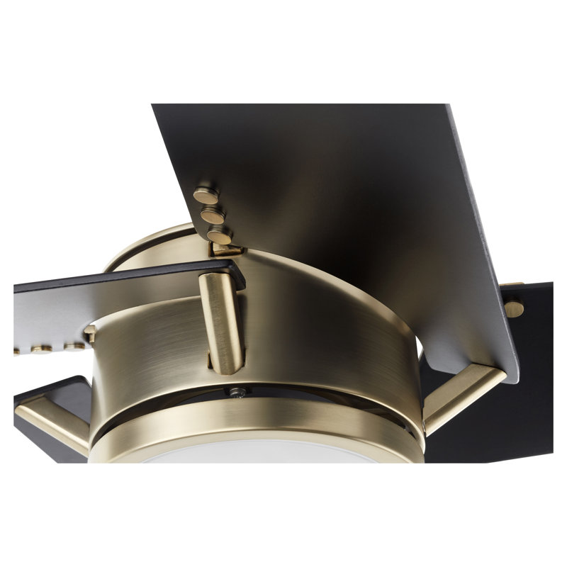 Nayeri 54'' Ceiling Fan, Aged Brass with Matte Black Blades